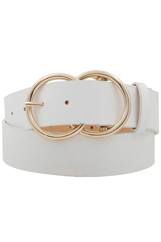 Double Ring Belt-White