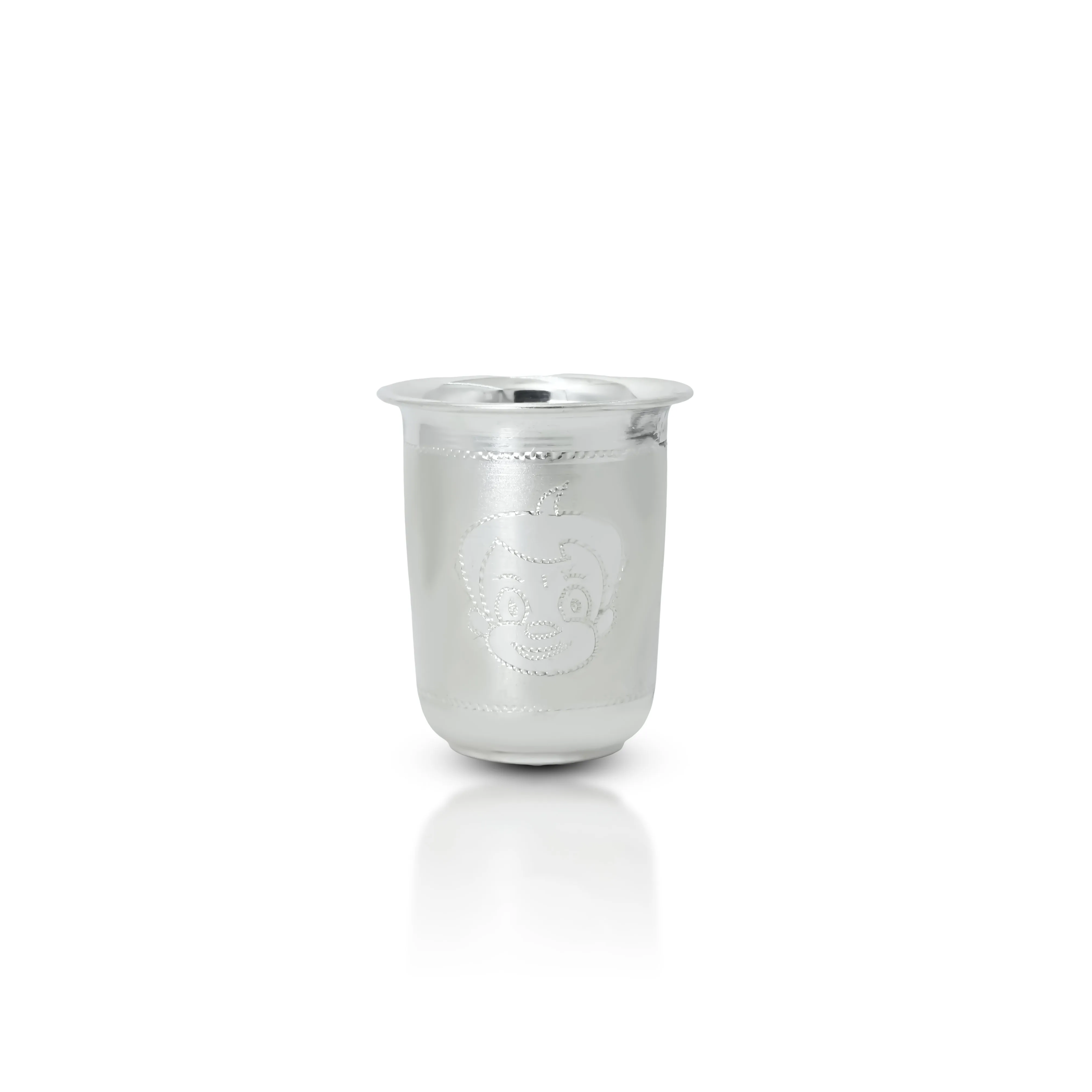 Elegant Silver Glass for Children with Chota Bheem Design