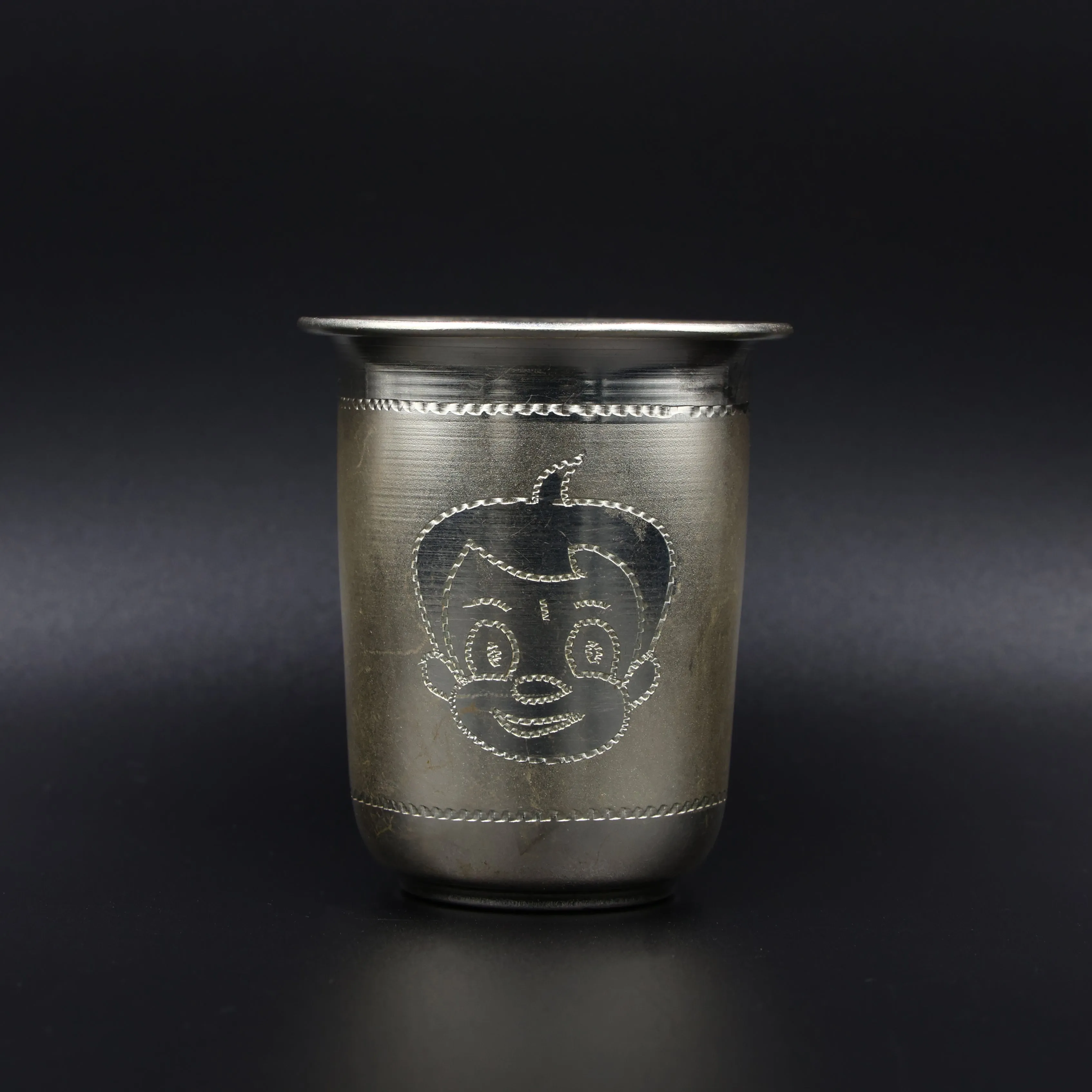 Elegant Silver Glass for Children with Chota Bheem Design