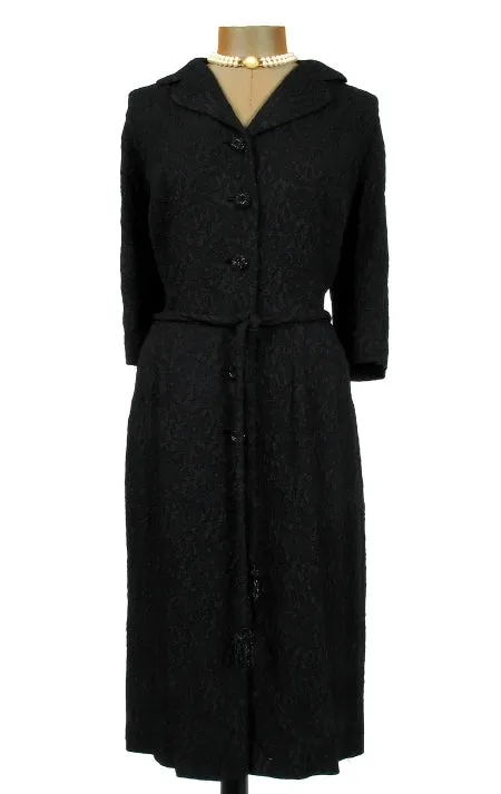Embossed with Beaded Buttons & Belt
