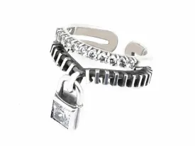 Flash Zip with Stone Ring