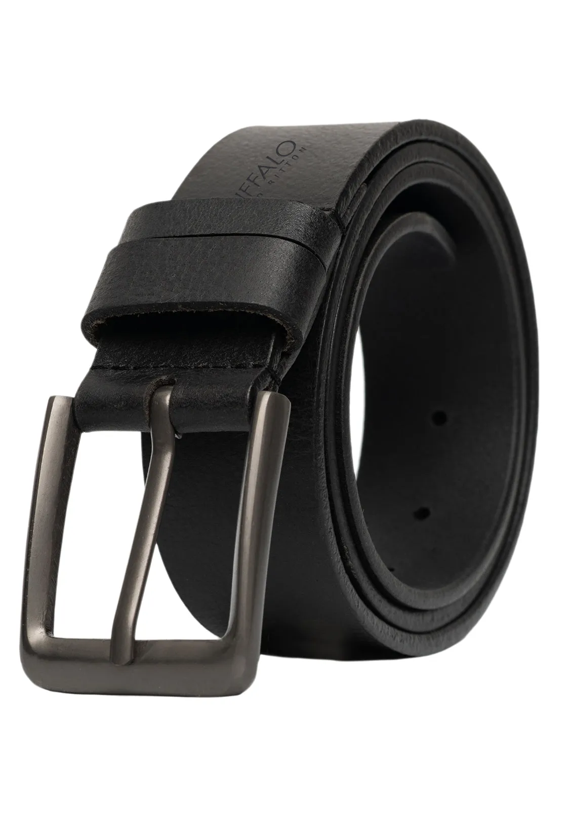 Full Grain Black Buffalo Leather Belt - BB1003C04