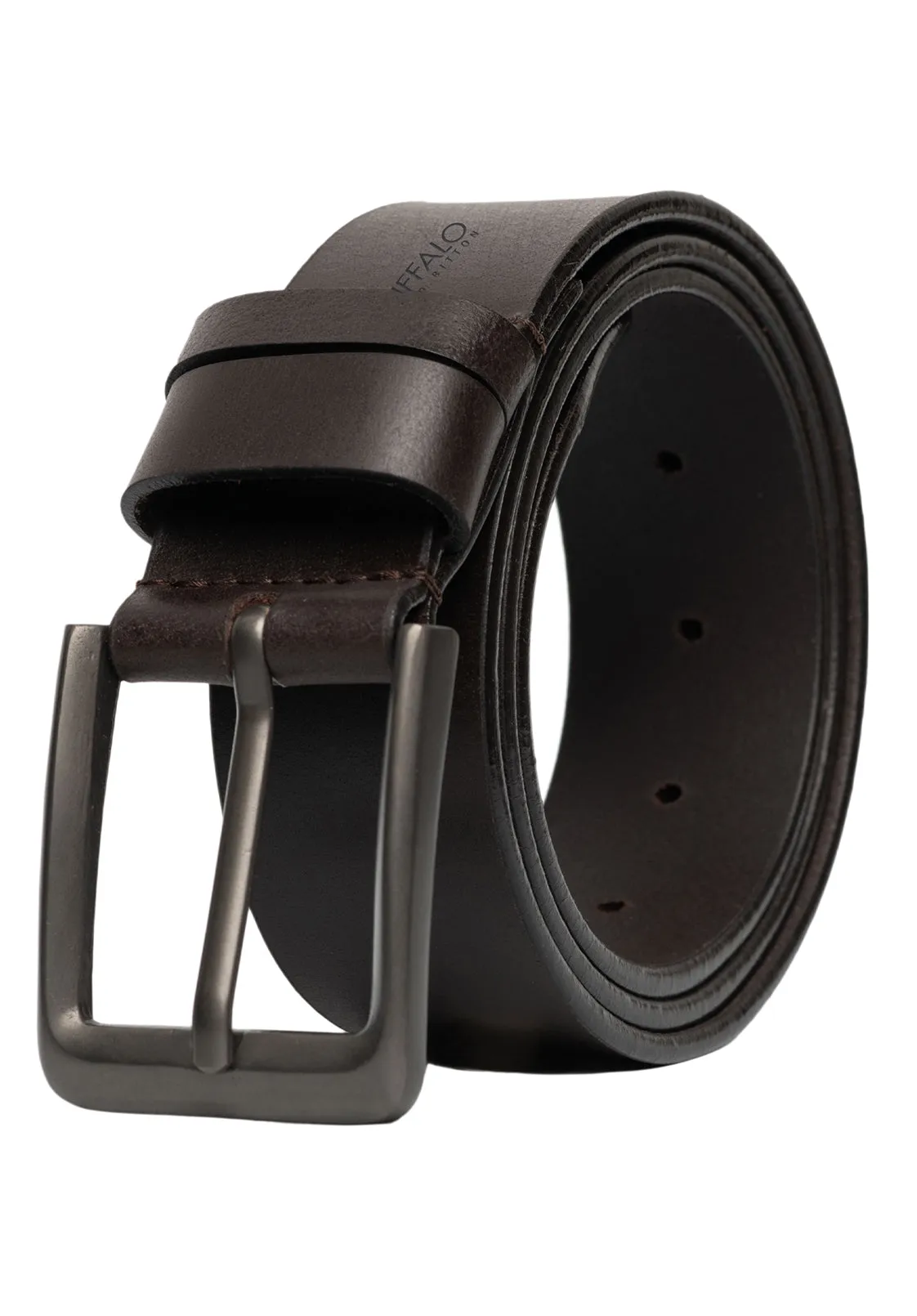 Full Grain Brown Buffalo Leather Belt - BB1003C13