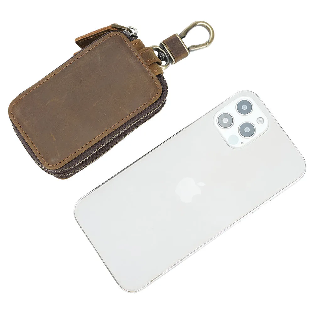 Genuine leather multifunctional key chain
