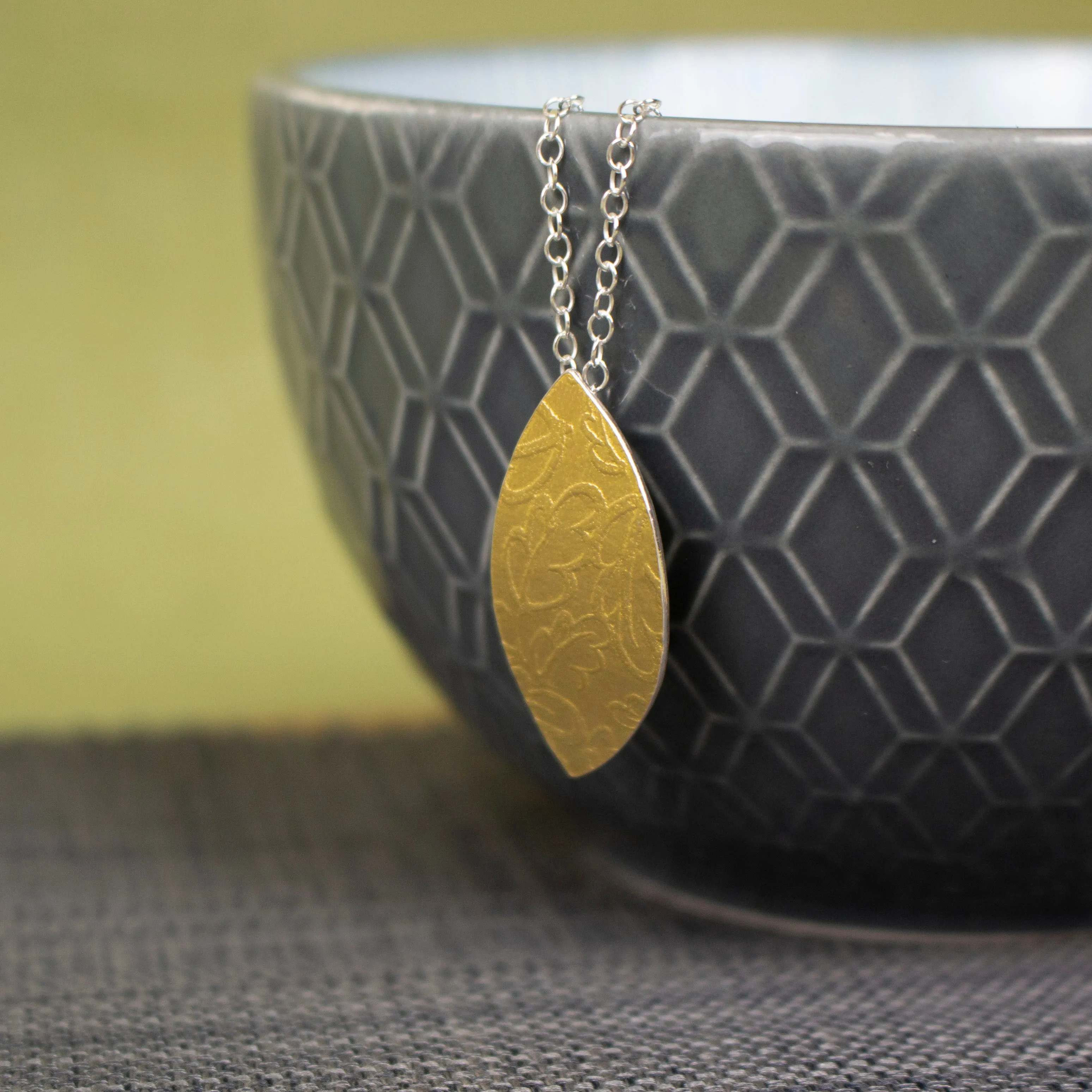 Golden Oak Petal Pendant