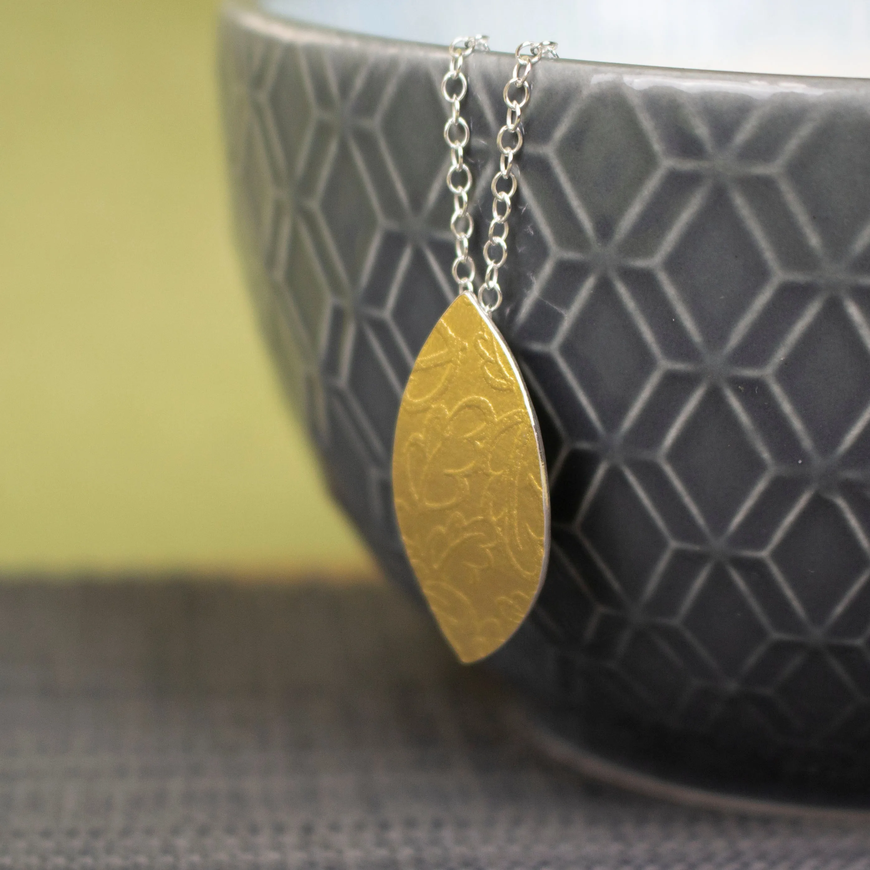 Golden Oak Petal Pendant