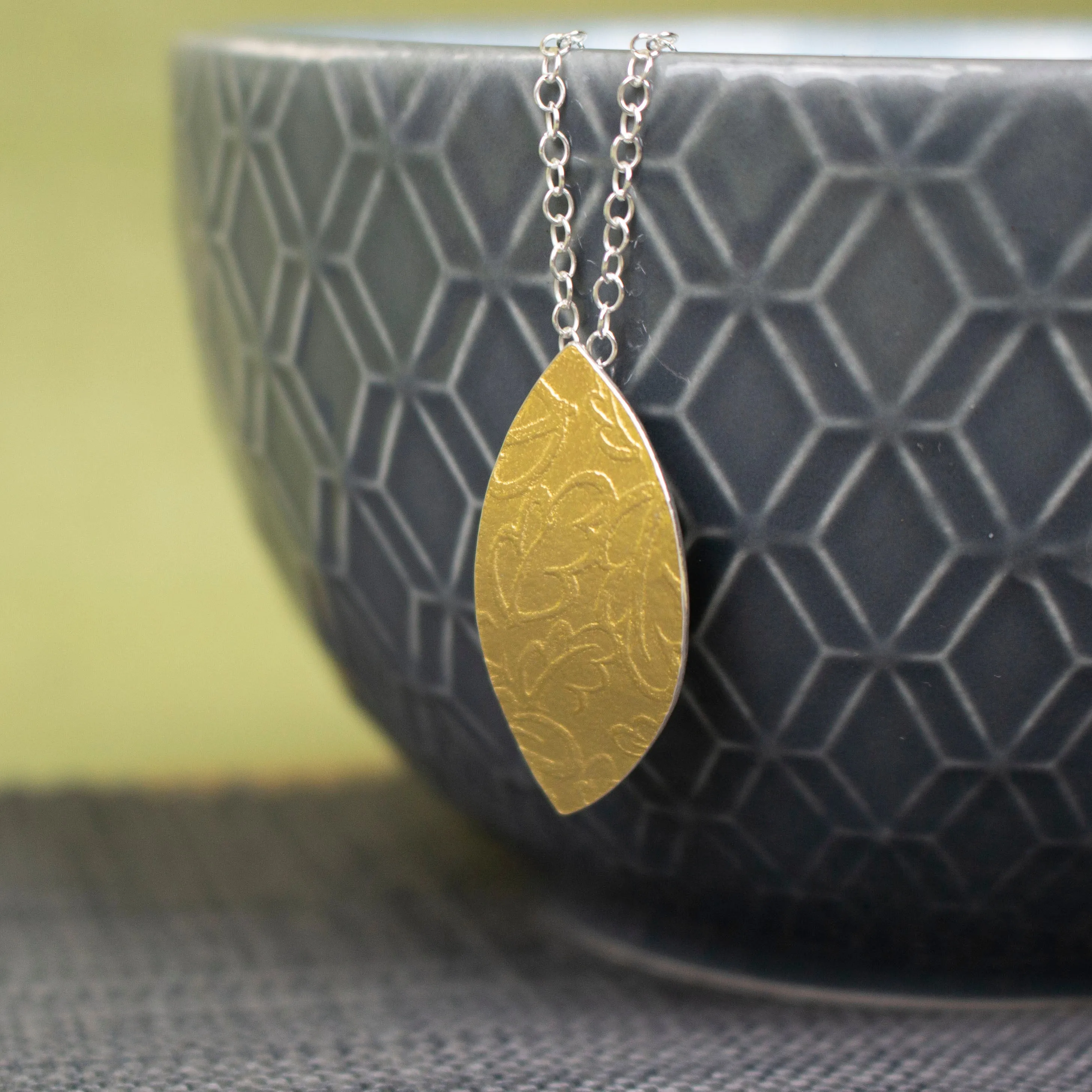 Golden Oak Petal Pendant