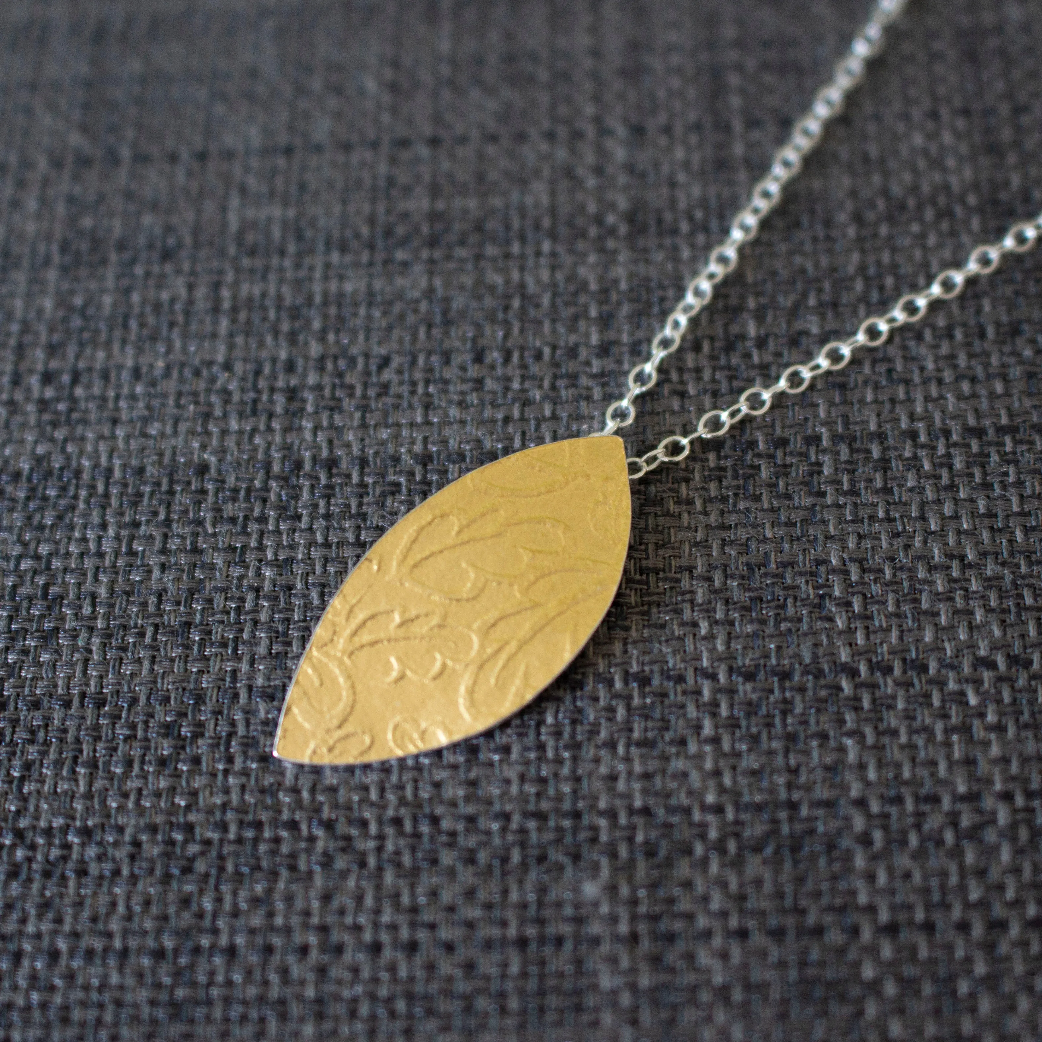 Golden Oak Petal Pendant