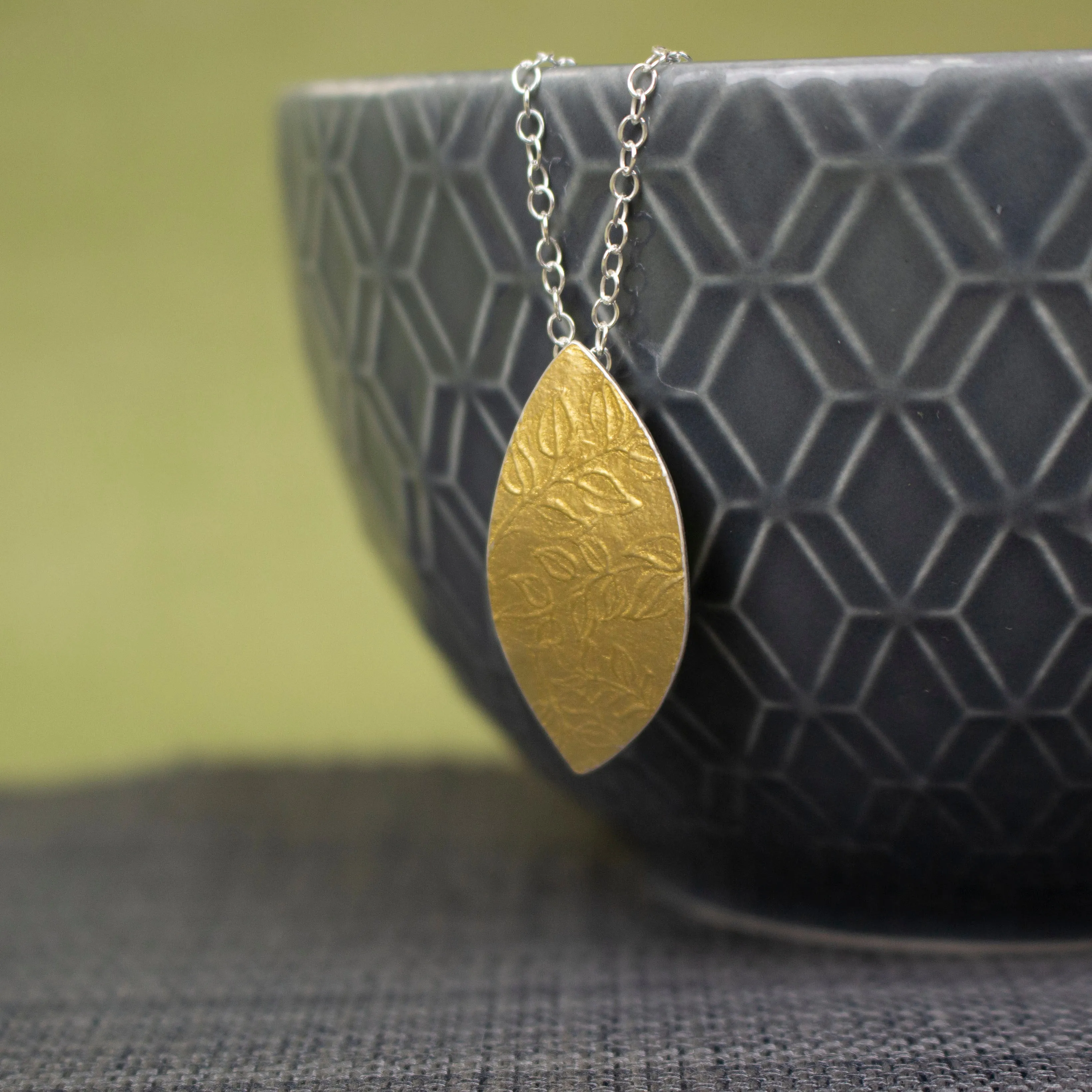 Golden Vines Petal Pendant