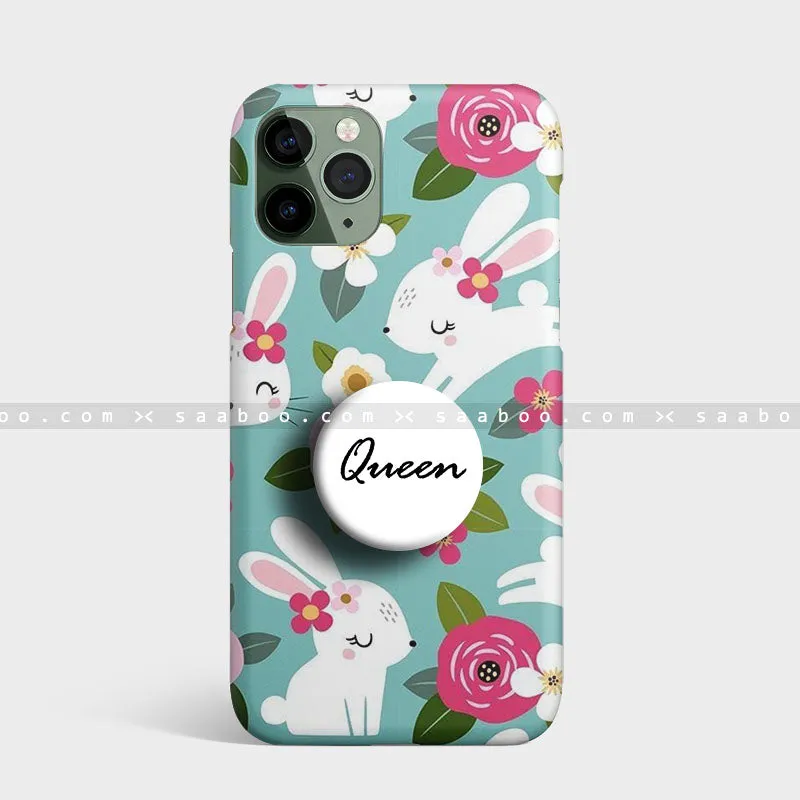 Green rabbit printed case