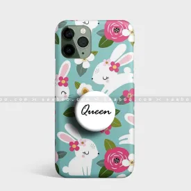 Green rabbit printed case