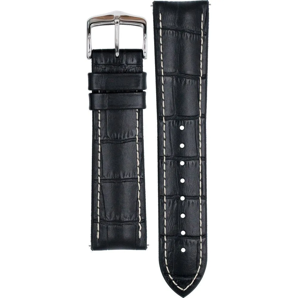 Hirsch GEORGE Alligator Embossed Performance Watch Strap