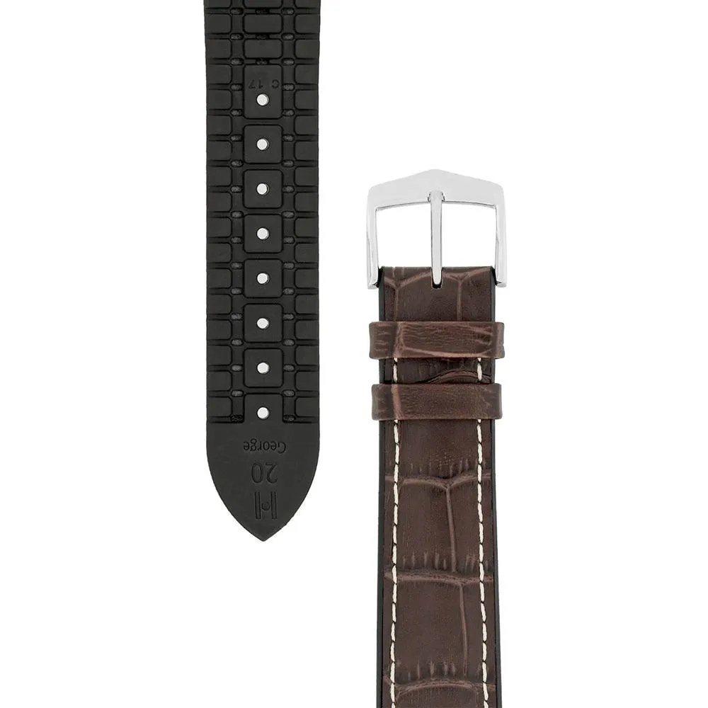 Hirsch GEORGE Alligator Embossed Performance Watch Strap