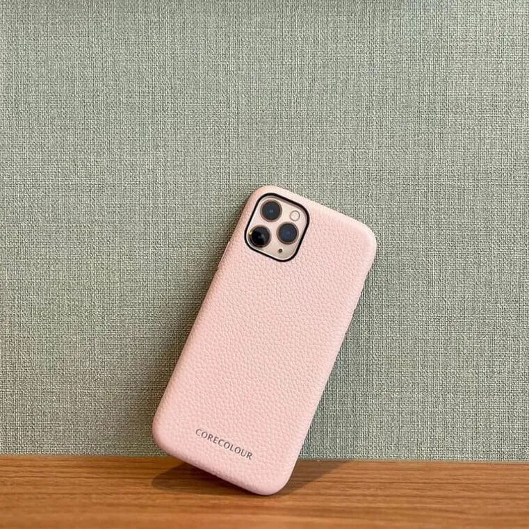 iPhone 11 Pro Pink Genuine Leather Phone Case