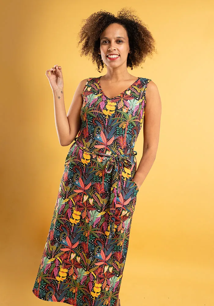Issa Bushbabies Print Midi Dress