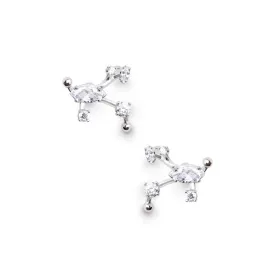 Ivy 2nd Sister Cuff Earrings [White gems]
