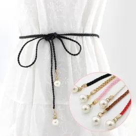 Ladies Boutique Dress Waist Belt Beads Decorative Long Waist Chain Accessories