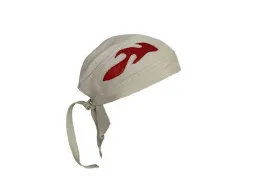 Leather Skull Cap With Brown Flames, AC7-BEIGE-DL
