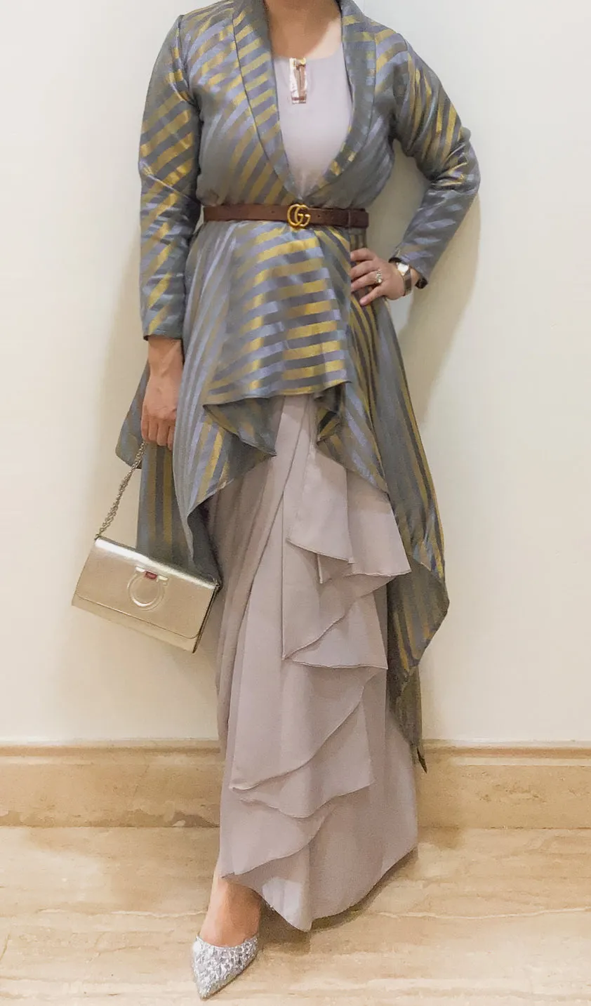 Lilac foiled maxi set