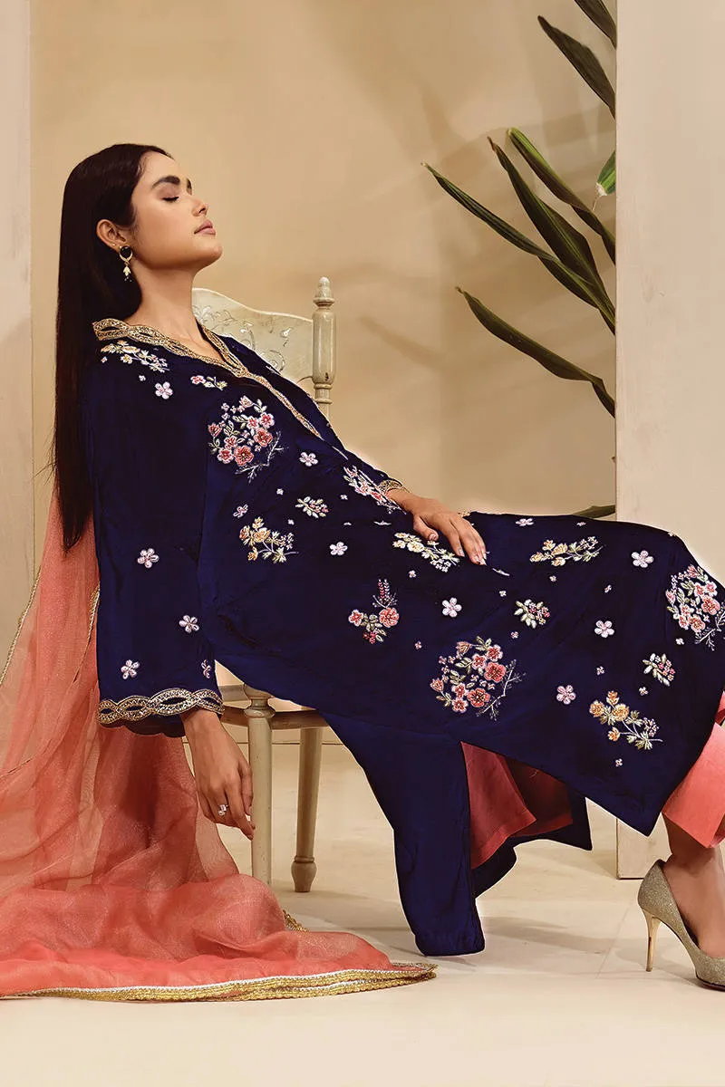 Luxe Pret '22 -Confetti Velvet Phiran With