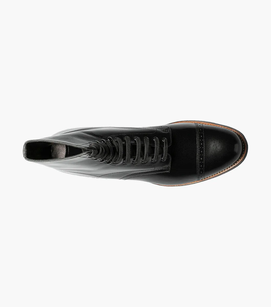Madison Cap Toe Boot-Black| STACY ADAMS