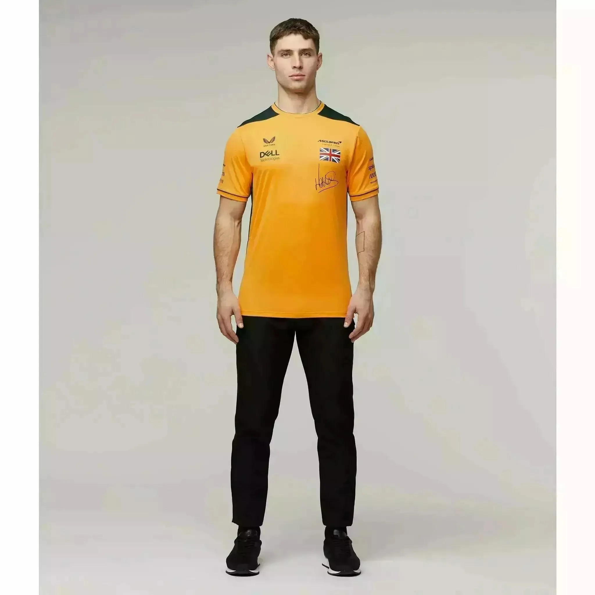 McLaren F1 Men's Lando Norris Team Replica Set Up T-Shirt - Papaya/Phantom