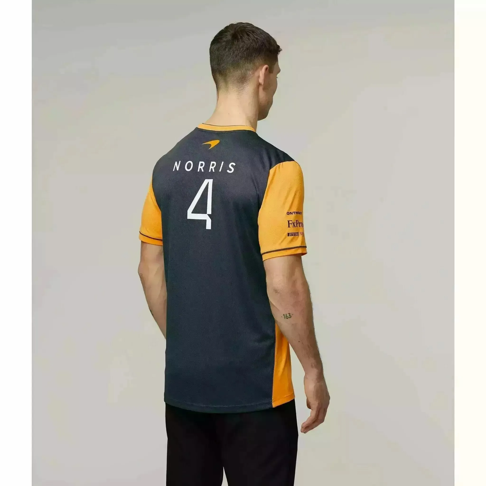 McLaren F1 Men's Lando Norris Team Replica Set Up T-Shirt - Papaya/Phantom