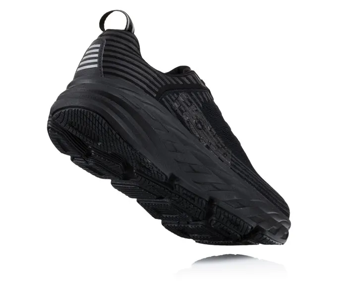 Mens Hoka Bondi 8 Wide in Black/Black