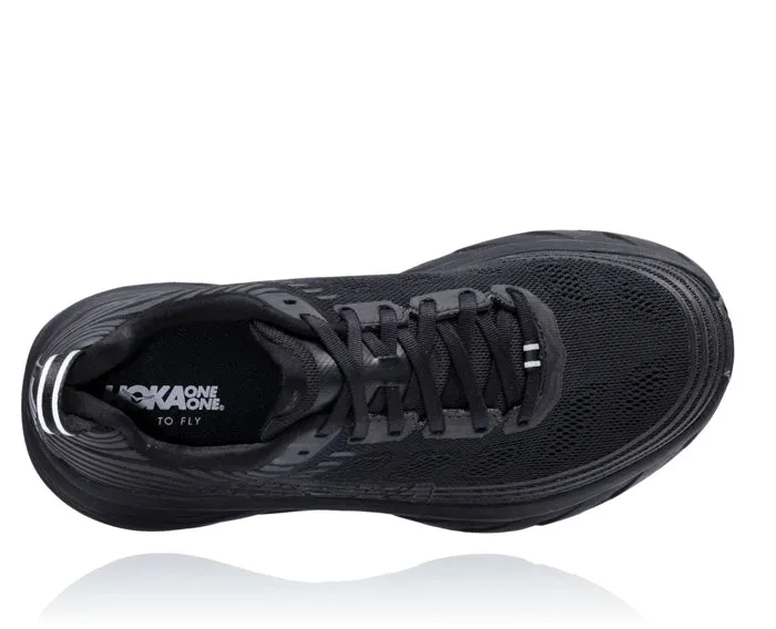 Mens Hoka Bondi 8 Wide in Black/Black