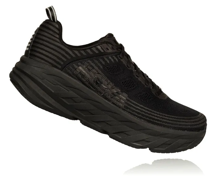 Mens Hoka Bondi 8 Wide in Black/Black