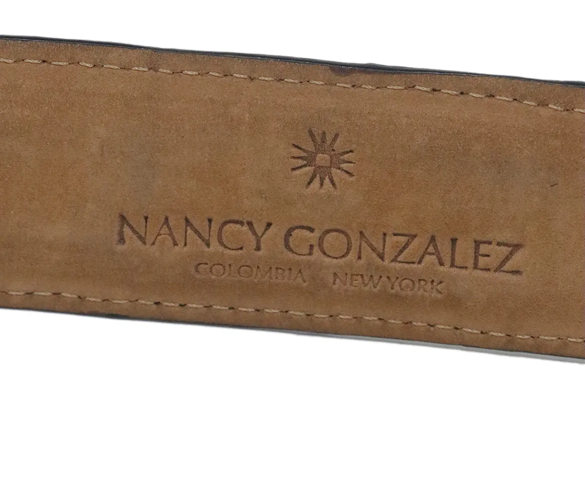 Nancy Gonzalez Black Alligator Belt