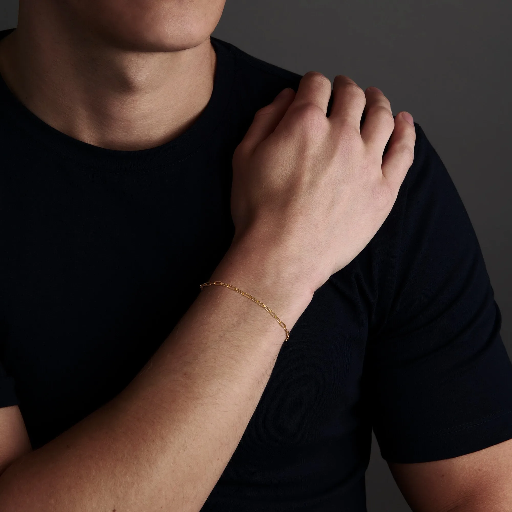 Narrow Paperclip Chain Bracelet