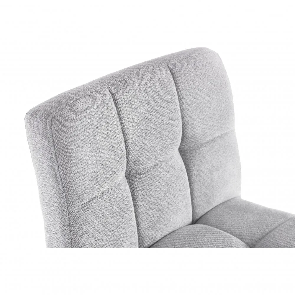 Neo Grey Fabric Cuban Swivel Bar Stool