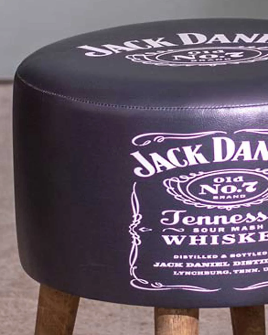 'No. 7 Bourbon' Faux Leather Ottoman