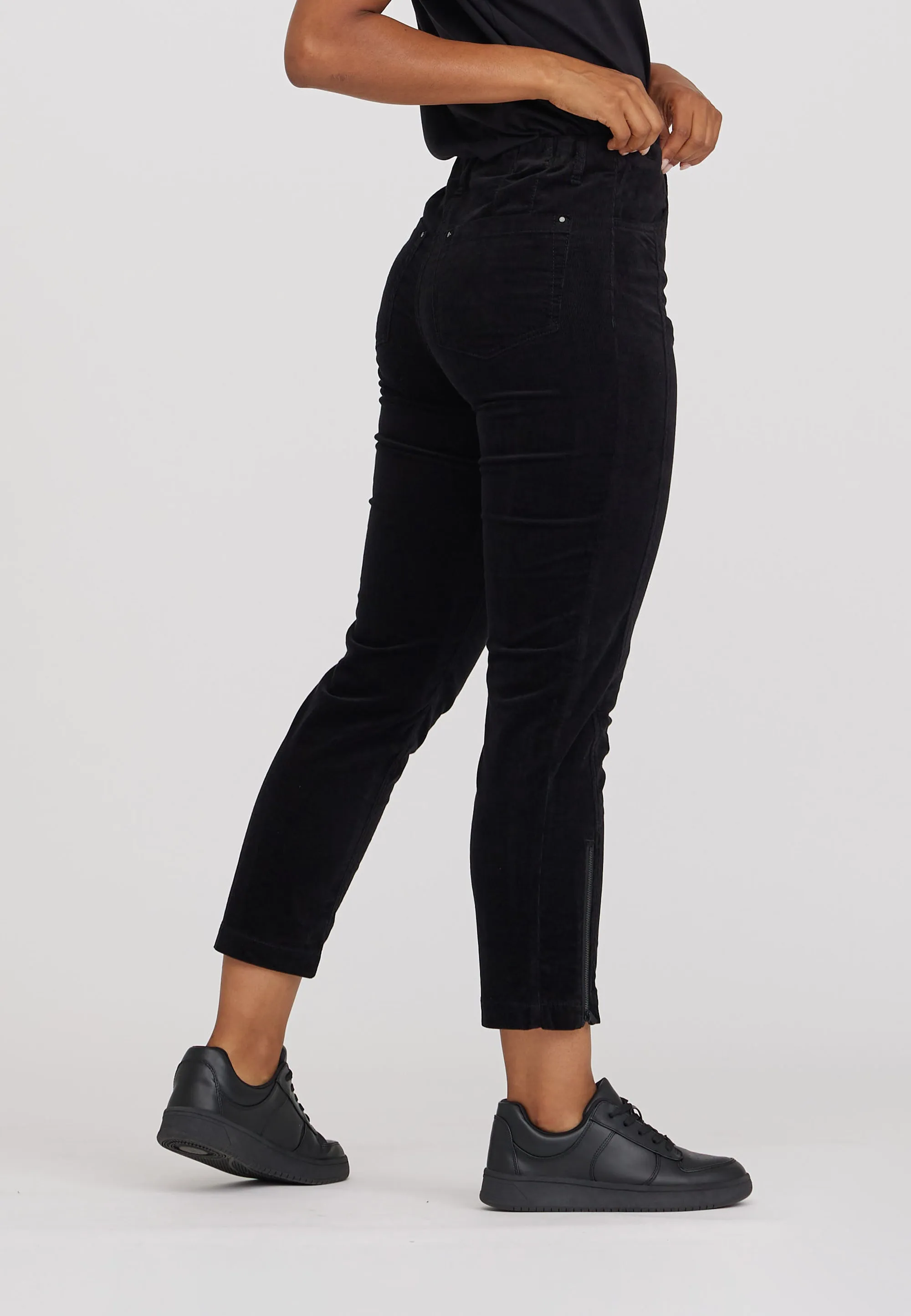 Piper Regular corduroy Crop - Black