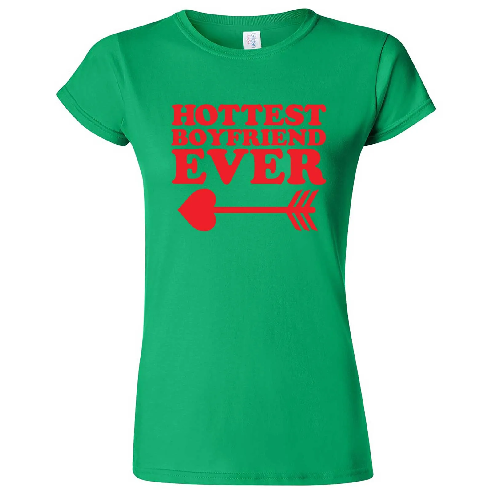 "Hottest Boyfriend Ever, Red" women's t-shirt