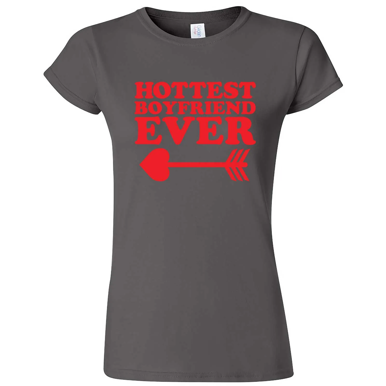 "Hottest Boyfriend Ever, Red" women's t-shirt