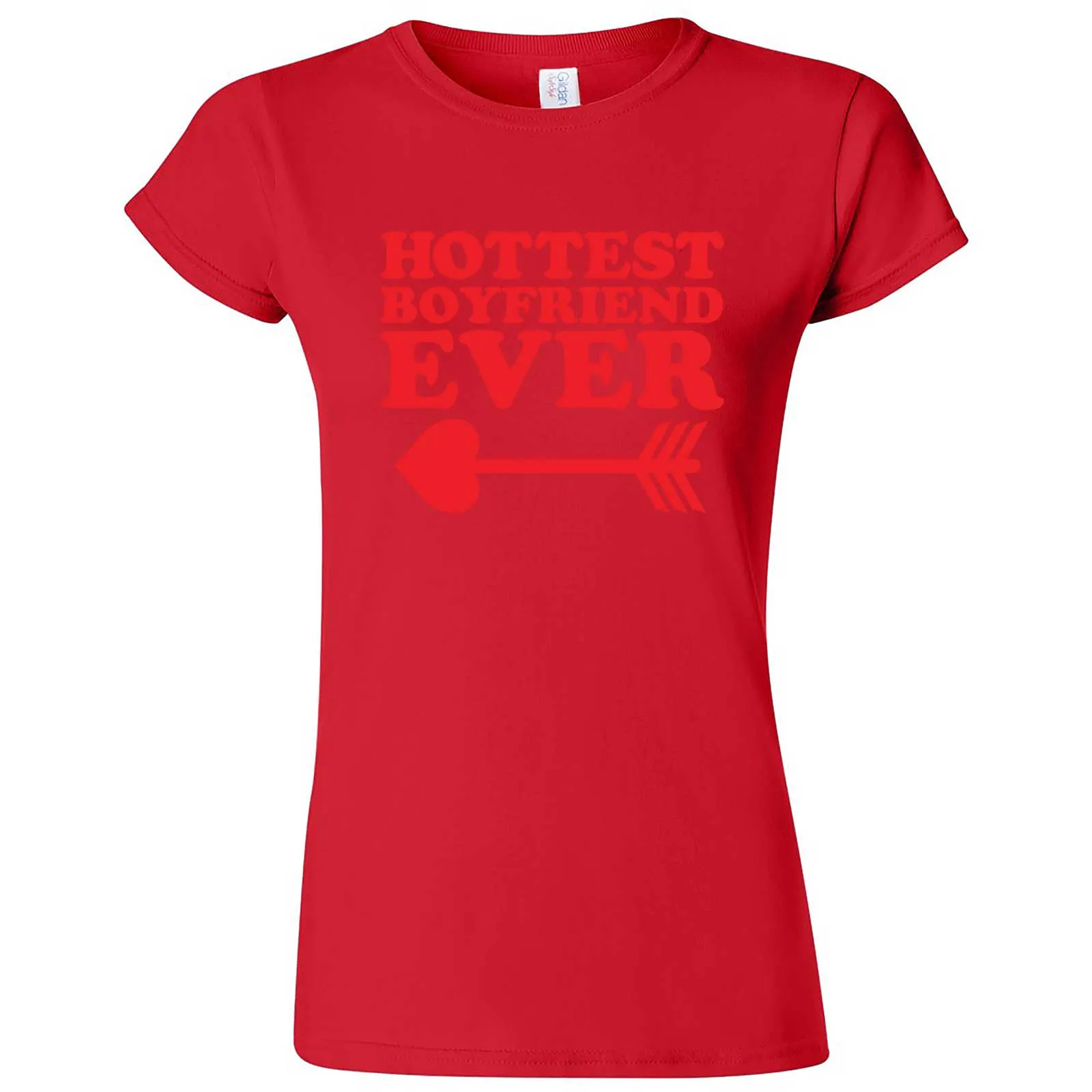 "Hottest Boyfriend Ever, Red" women's t-shirt