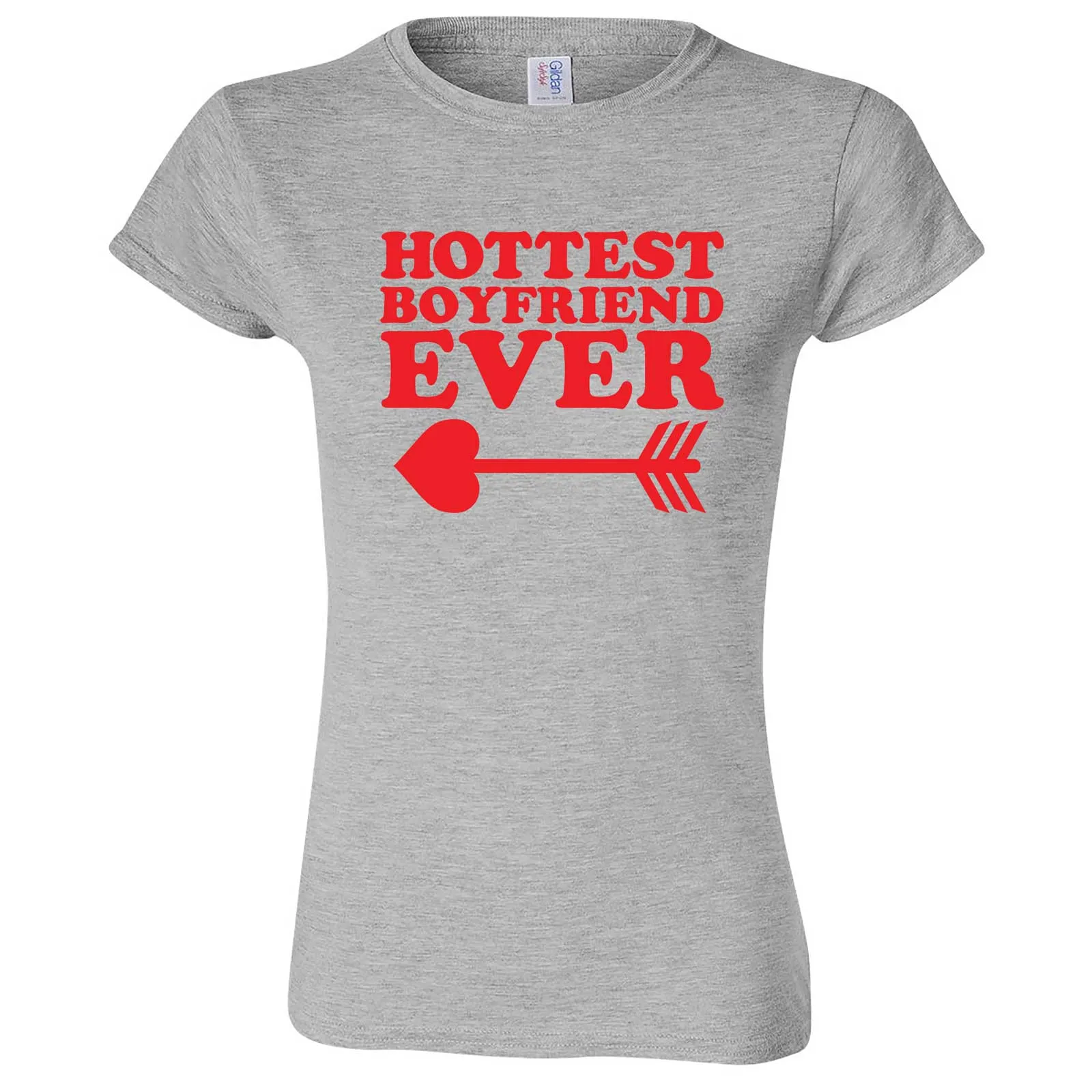"Hottest Boyfriend Ever, Red" women's t-shirt