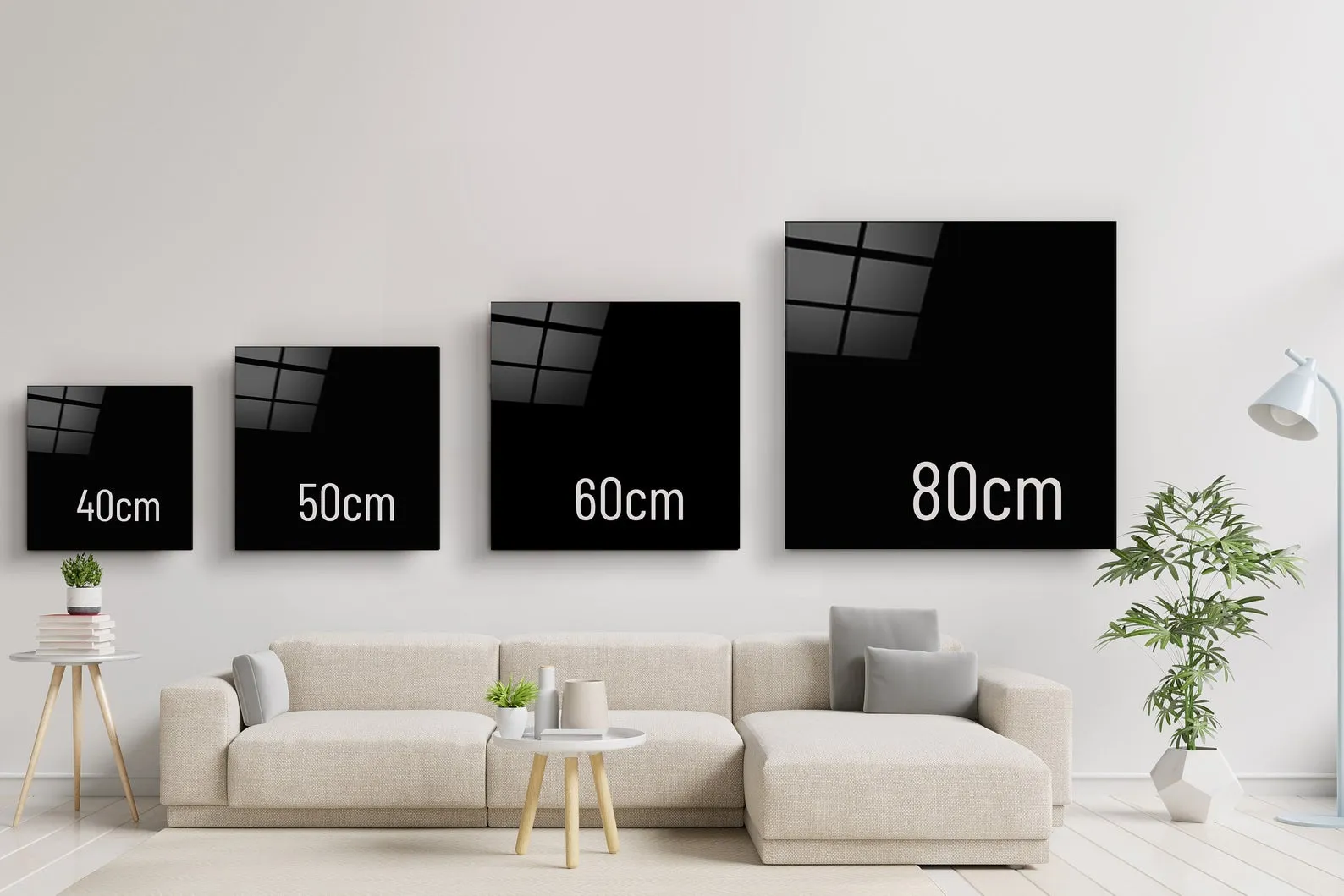 ."Moon Drops Gray". Glass Wall Art