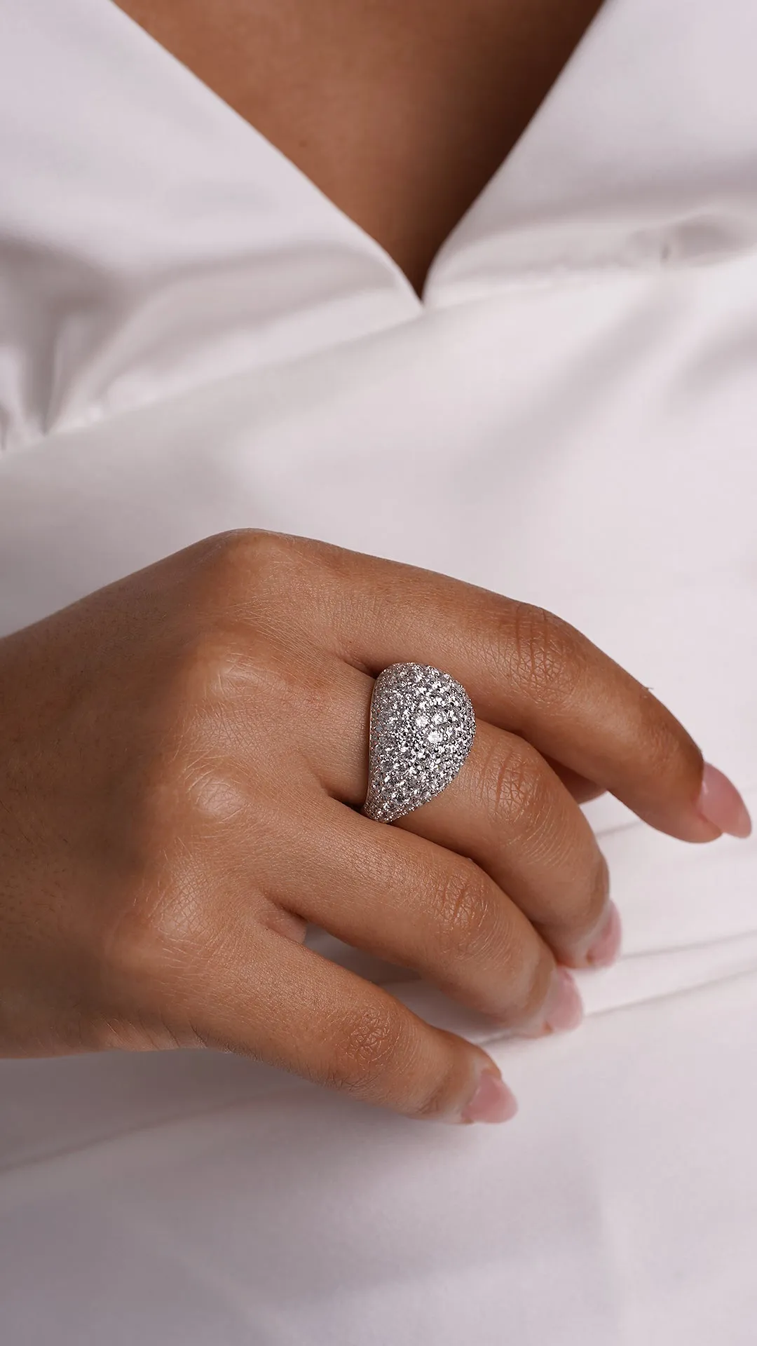 Reese Ring White Gold Plated