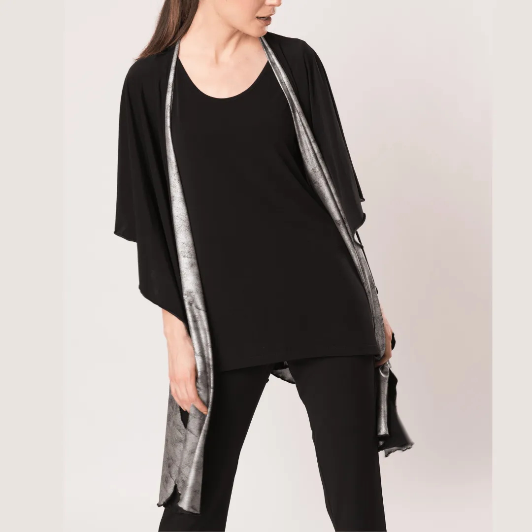 Shawl Platinum - Faux Liquid Leather