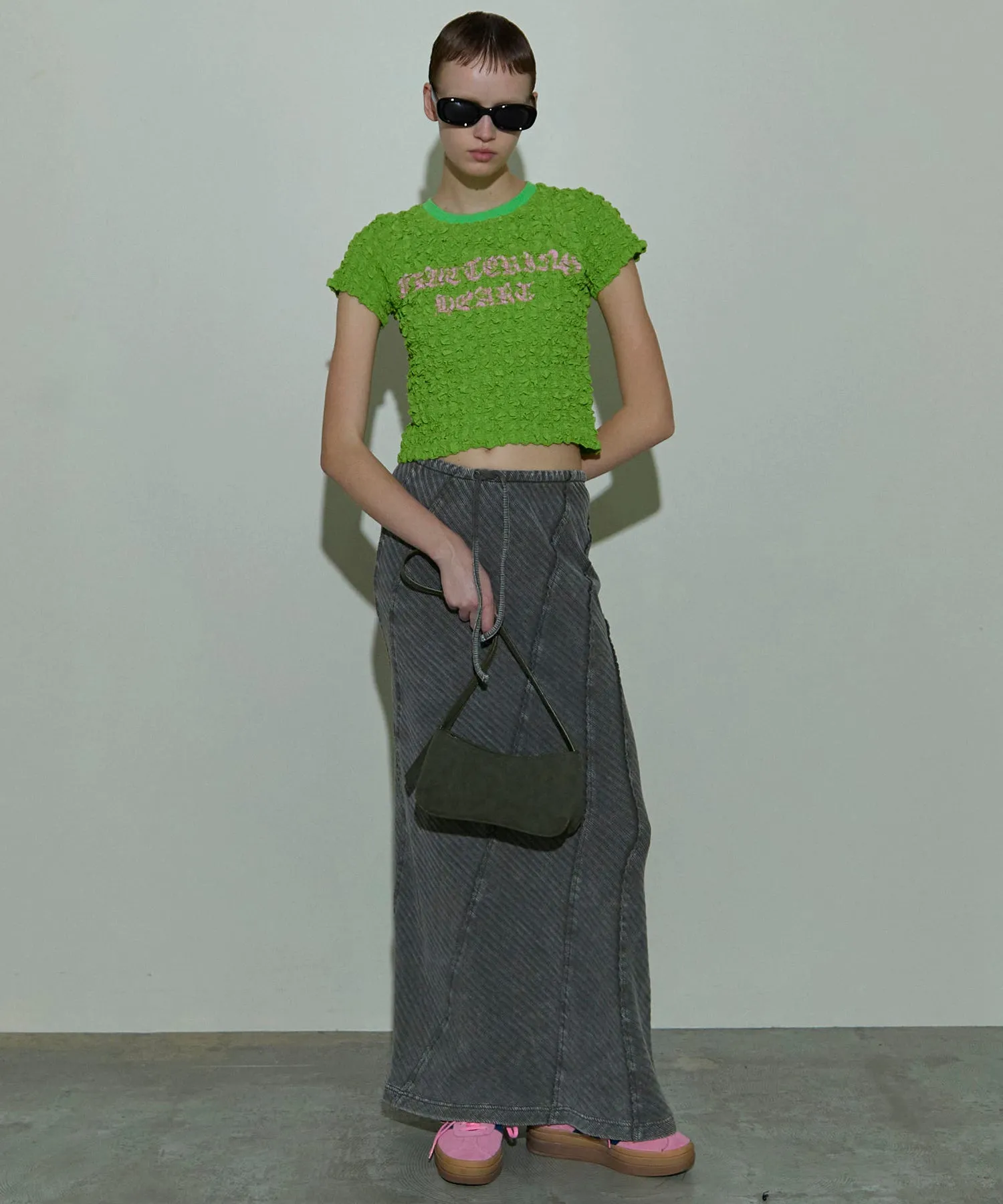 Shirring Printed T-shirt