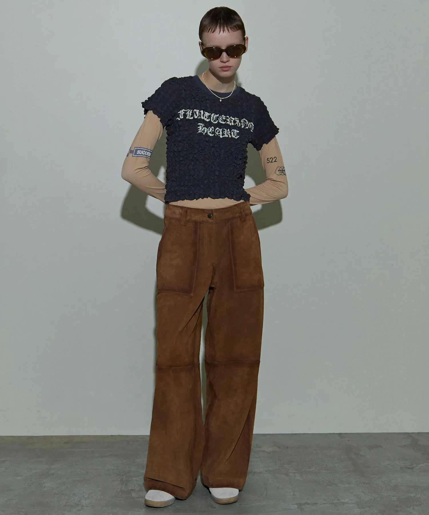 Shirring Printed T-shirt