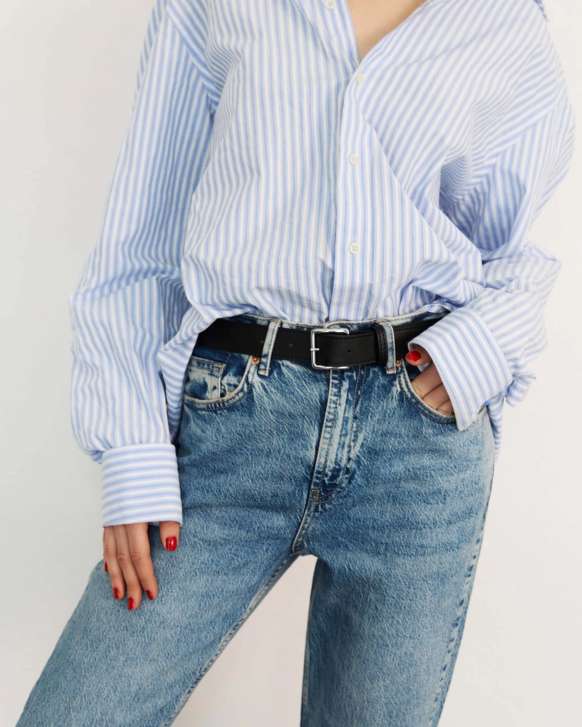 Sleek Belt vegan women's belt made of corn-based leather