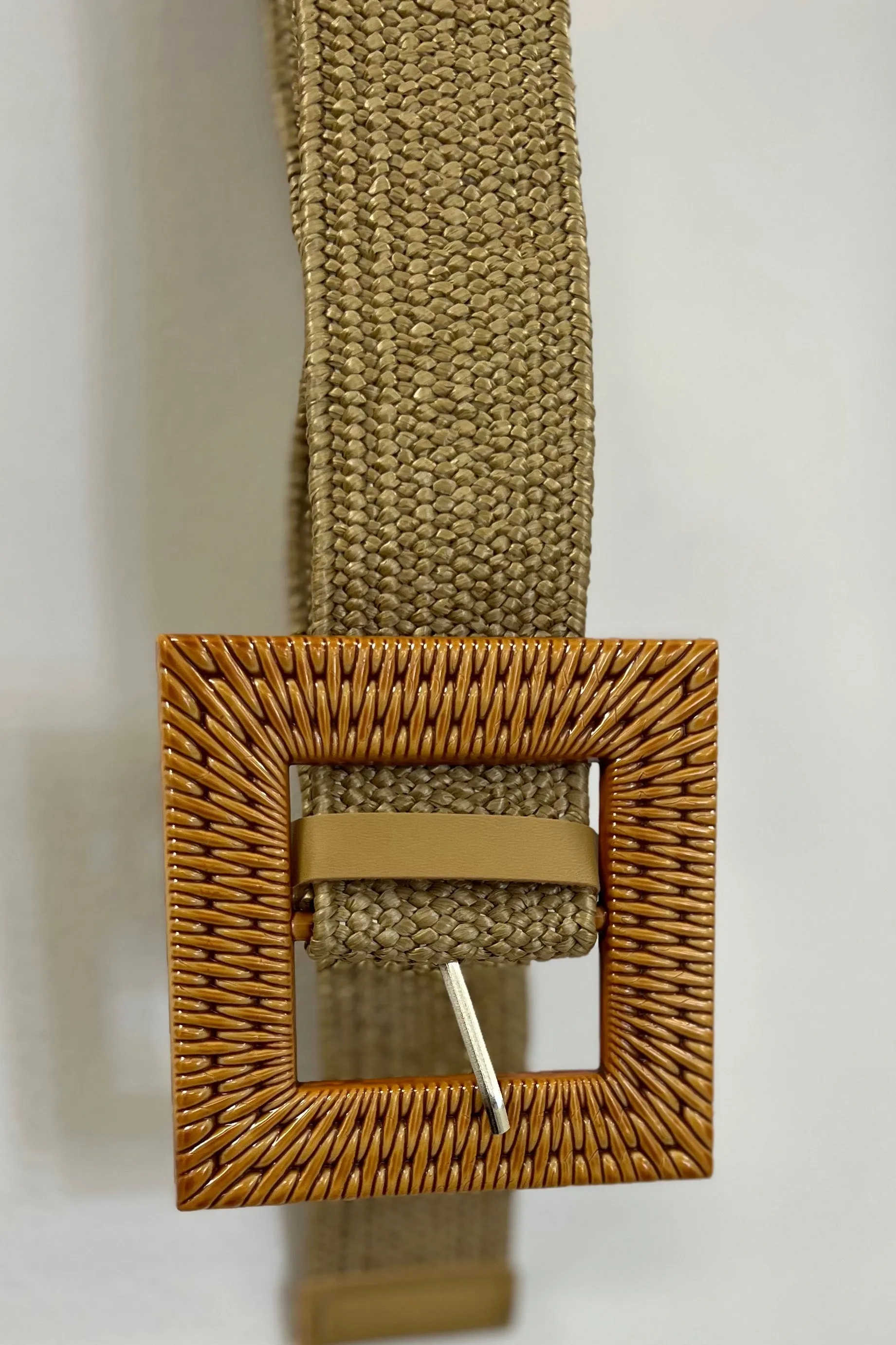 Square Rattan Stretch Belt
