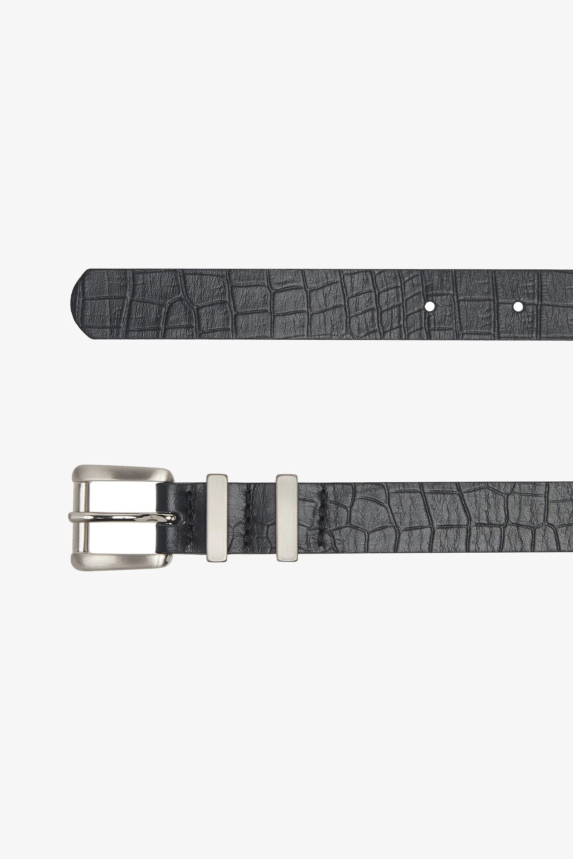 Twin Pass Belt | Black Croc