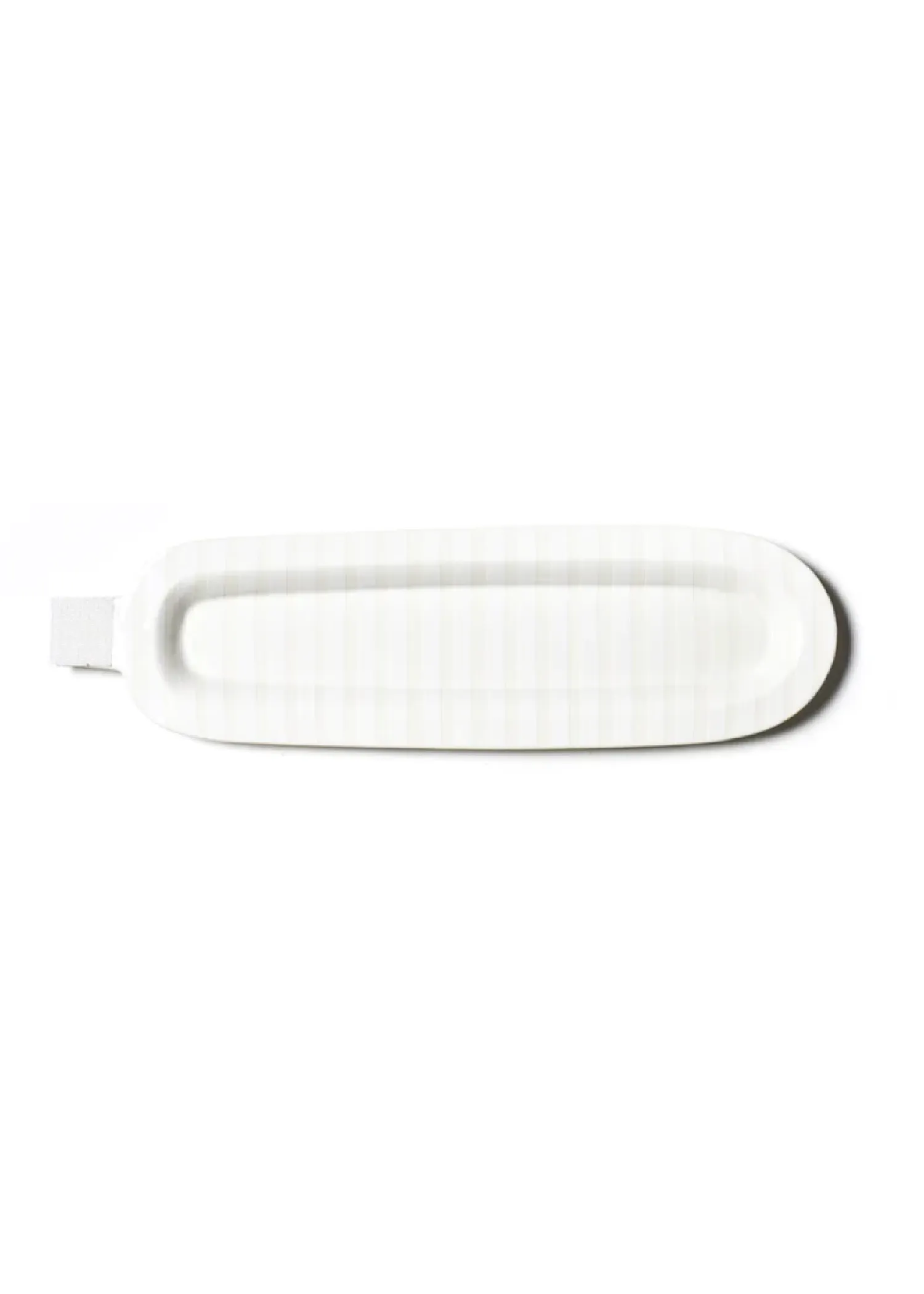 WHITE STRIPE SKINNY OVAL TRAY