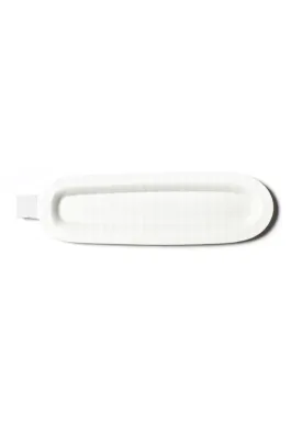 WHITE STRIPE SKINNY OVAL TRAY