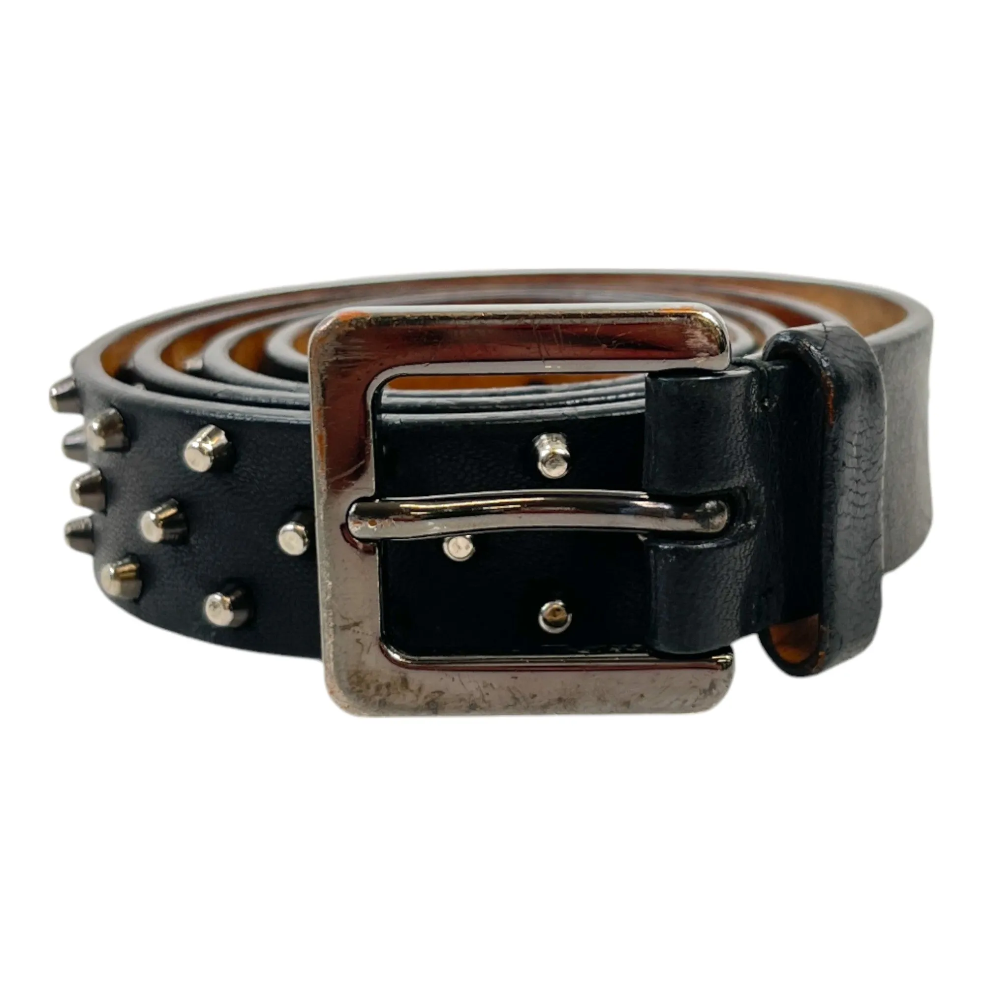 Women's Studded Spiked Belt Black Size 80CM / UK 8